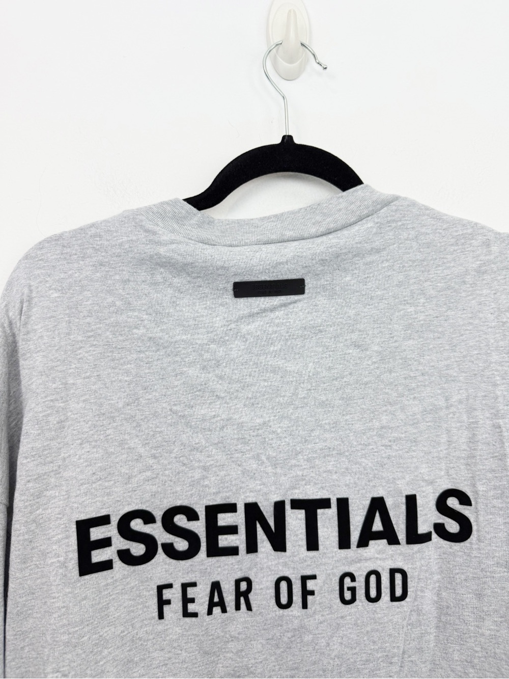 Essentials Fear Of God Mens Long Sleeve Jersey Top Gray Size Small Oversized - Picture 6 of 6